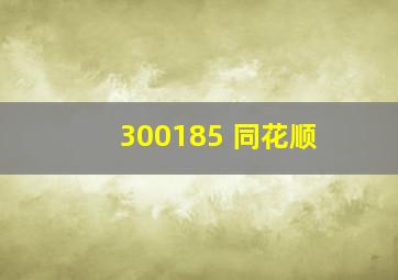 300185 同花顺